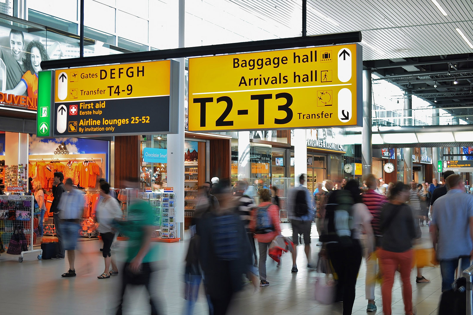 wayfinding signage at an airport