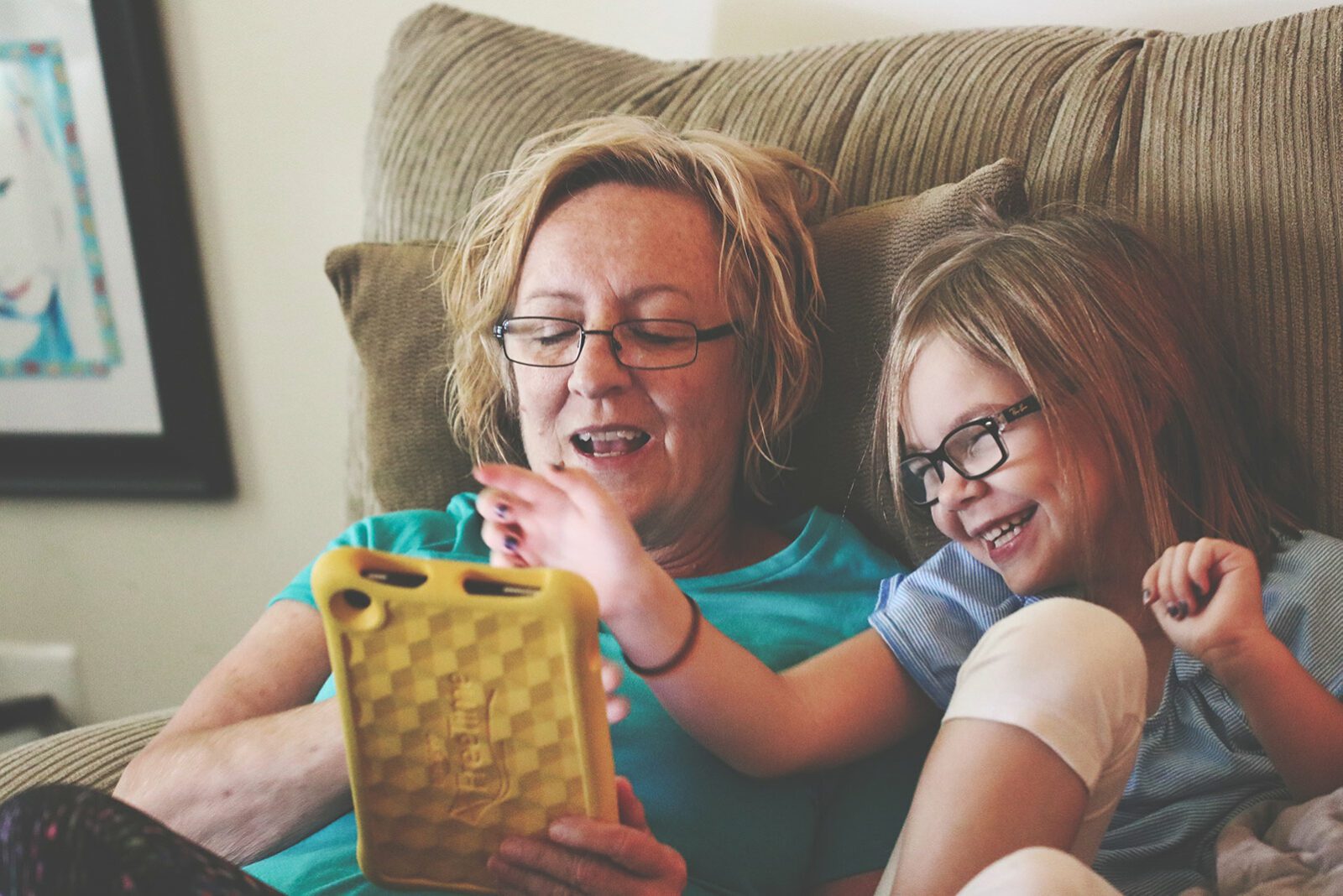 grandmother with grandchild