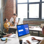 people working in a design studio work environment