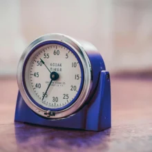 a timer clock sitting on a desk