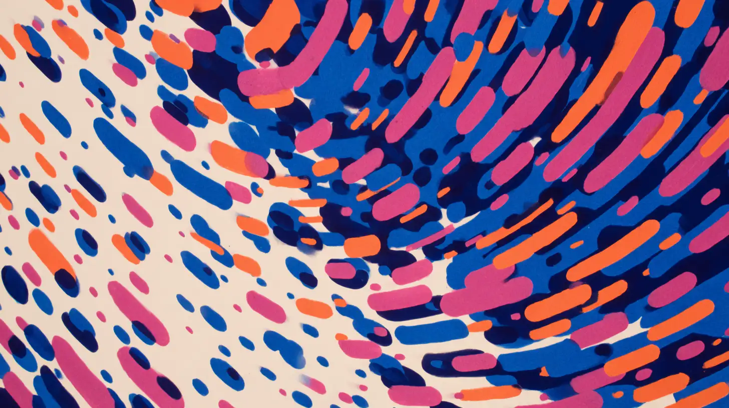 a pattern of moving shapes in a woosh of movement