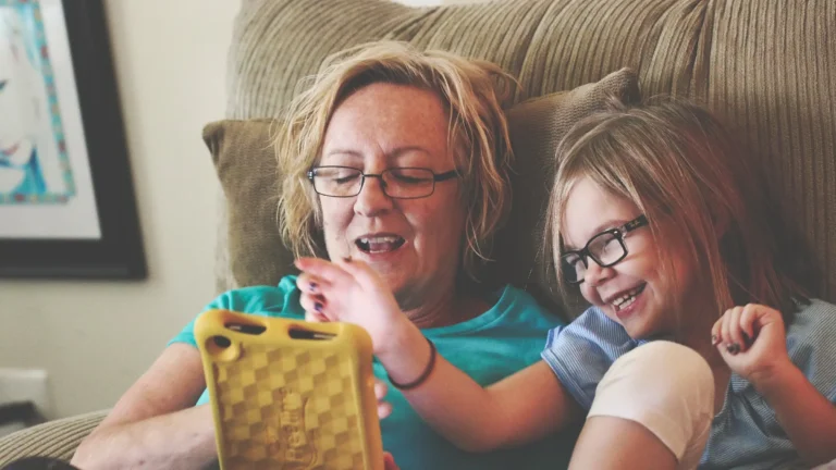 grandmother with grandchild