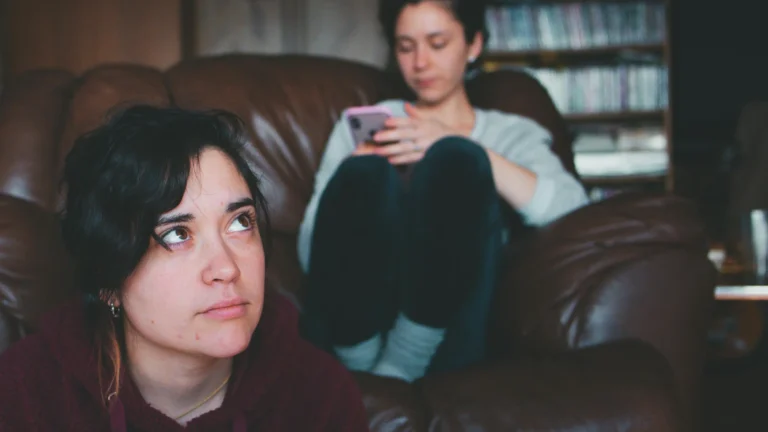 woman looking disgusted in thought